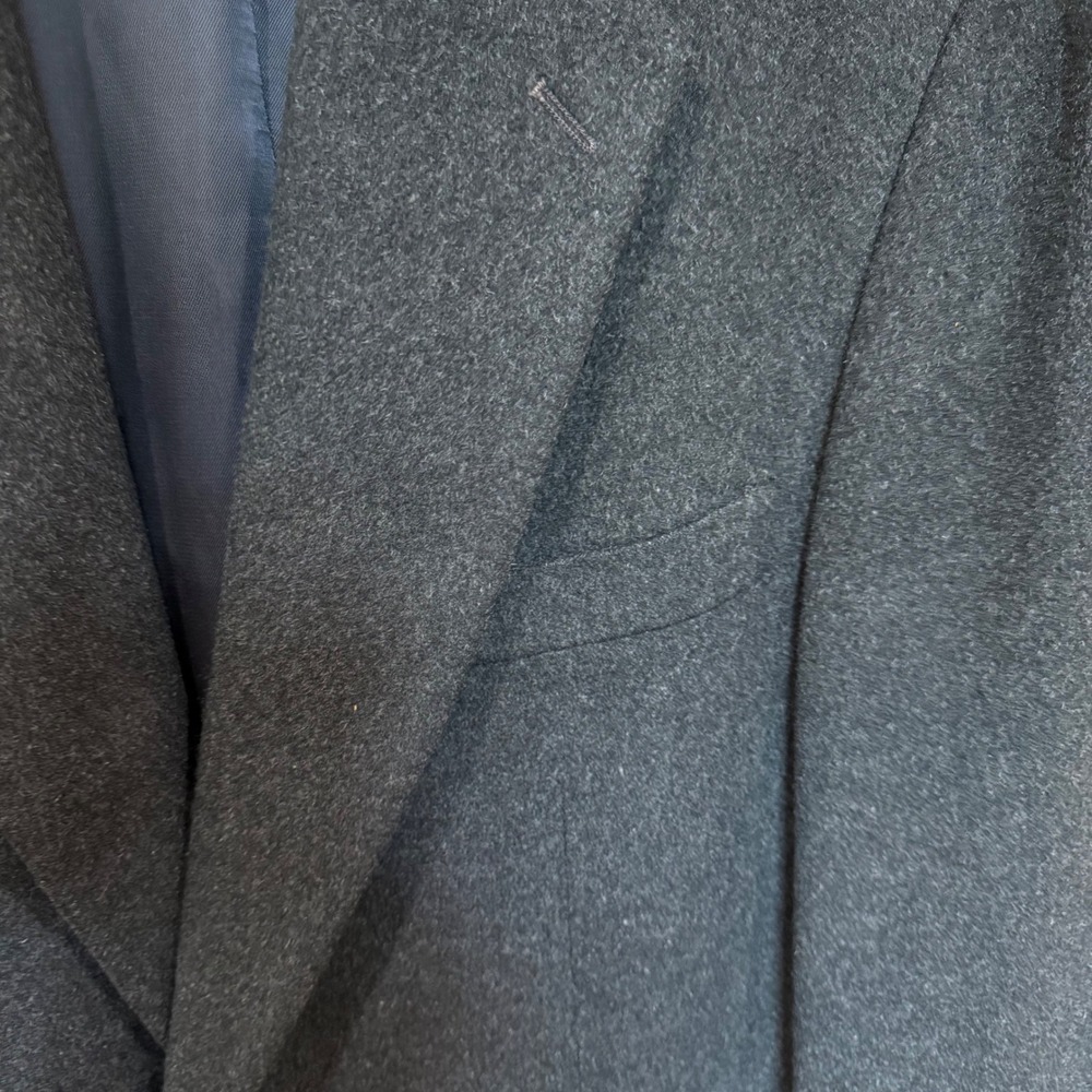 Ron Chereskin Men Charcoal Gray Camel Hair 2 Button Blazer Sport Coat Hungary 42 - Picture 2 of 10